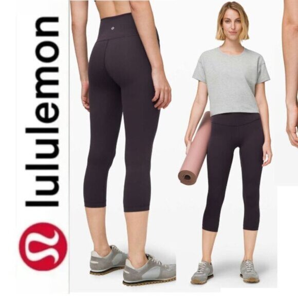 LULULEMON Wunder Under Crop Leggings High Rise Stretch Size 6 - Picture 1 of 12